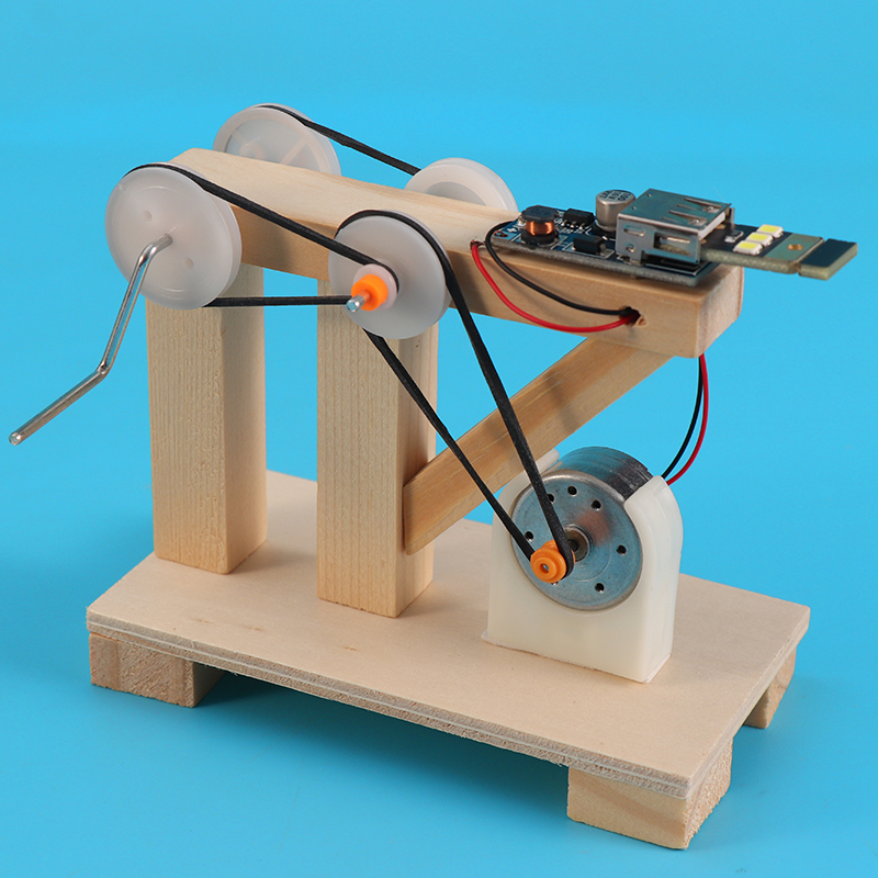 手摇发电机科技小制作小学生科学实验DIY小发明材料 男孩物理玩具
