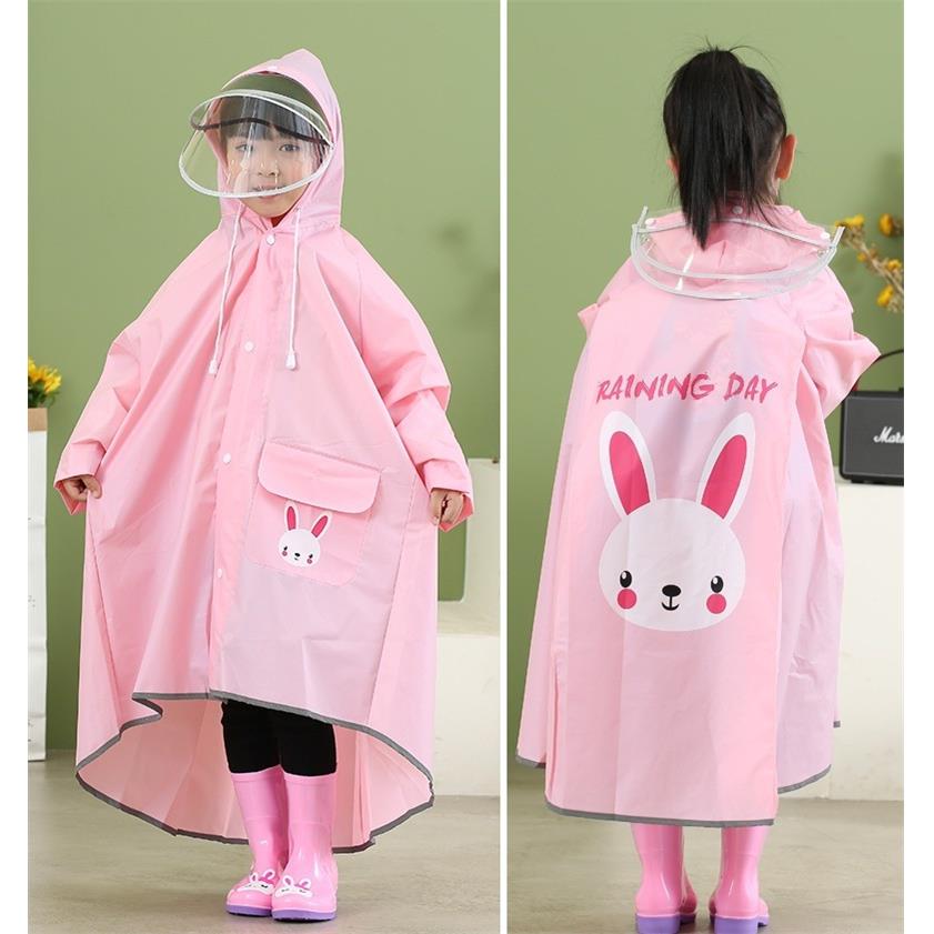 儿童雨衣男童女童幼儿园全身长款小学生时尚透明防水带书包位雨披