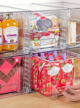 2/4pcs Large Clear Acrylic Stackable Storage Drawers with