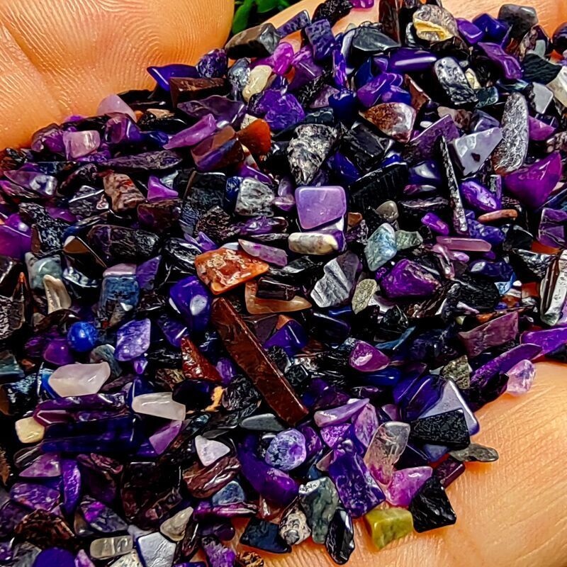 100克价天然舒俱来碎石摆件鱼缸石盆景石花园美甲装饰
