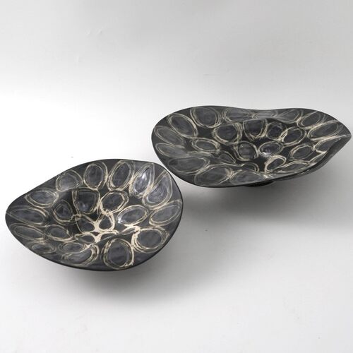 法式中古风陶瓷花瓶新中式家居样板间可插花圆圈陶罐花器饰品摆件