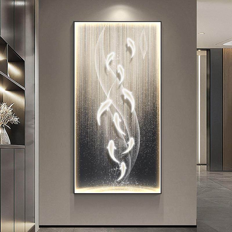 入户玄关装饰画麋鹿招财竖版走廊过道壁画轻奢风抽象客厅墙面挂画,收纳整理,烫衣板及配件,淘宝优惠券,粉丝福利购,淘宝优惠卷