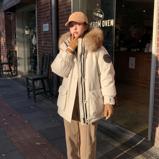 SIYU斯羽 90白鸭绒2026新款冬季派克服工装外套冬季百搭羽绒服女