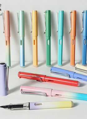 新派4支装热可擦钢笔高颜值女生小学生三年级可替换墨囊飞机明尖ef0.38热敏可擦笔晶蓝黑色可以擦的钢笔男孩