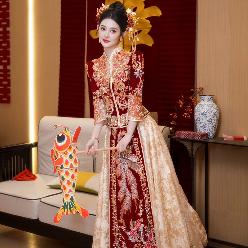 婚礼秀禾服新娘2025新款夏季薄款结婚中式礼服秀禾秀和服出阁嫁衣