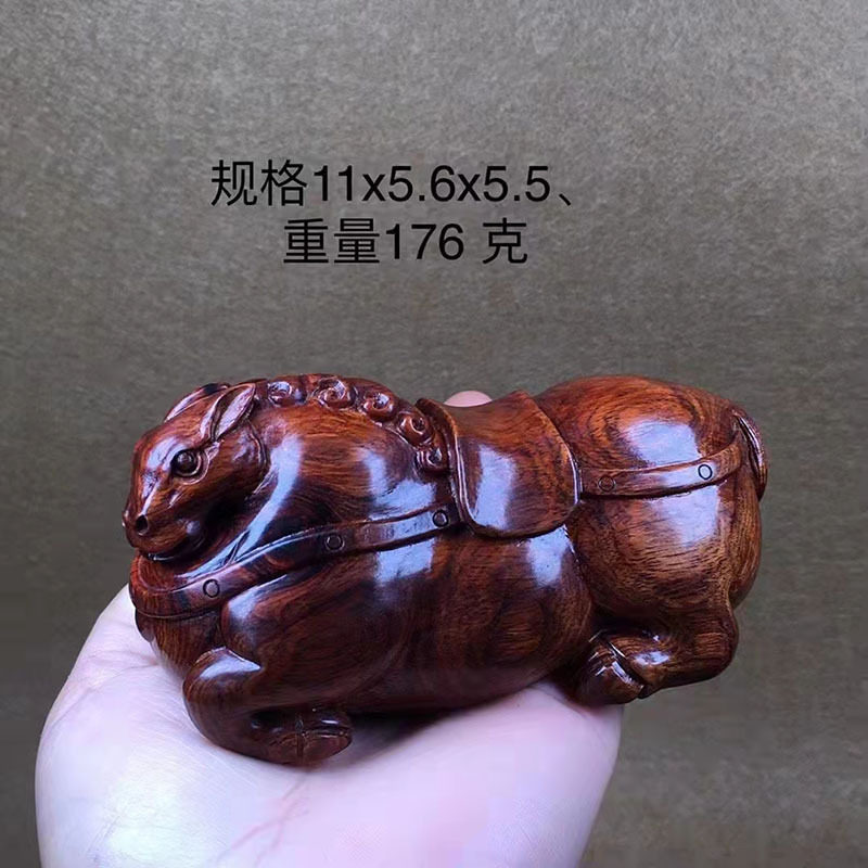正宗海黄海南黄花梨老料油梨大师作品手工雕刻唐马摆件收藏手把件