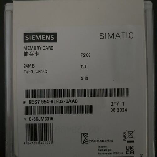 议价6ES7954-8LF03-0AA0存储卡 24MB可维修