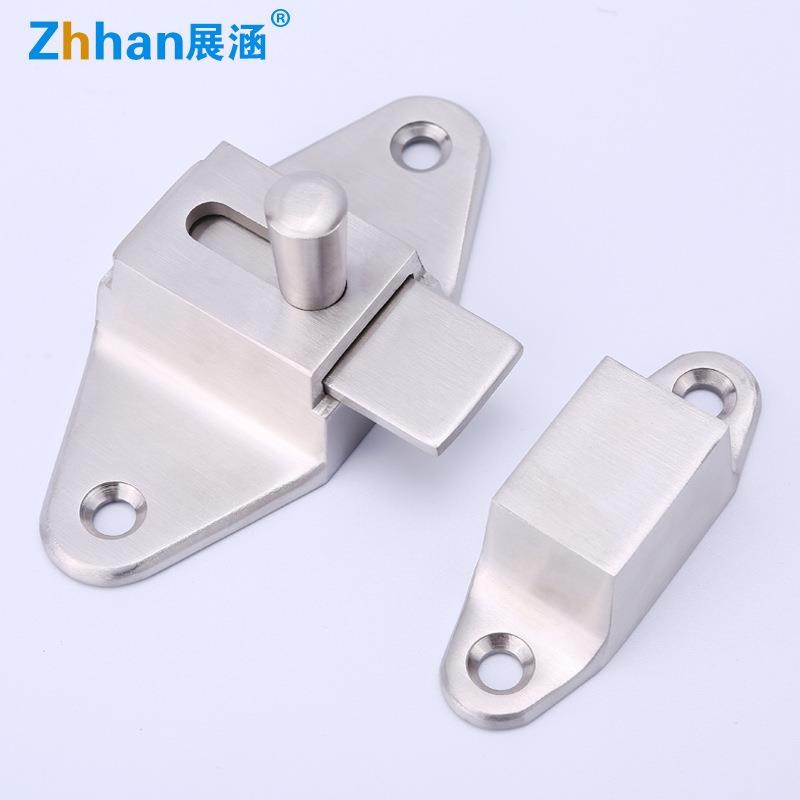 插销锁4插销门栓 不锈钢防盗锁扣门扣30精铸工业级卫生间门锁重型