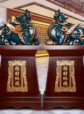 仿古铜貔貅落地大摆件新店铺公司酒店饭店大厅开R张送礼大堂装饰