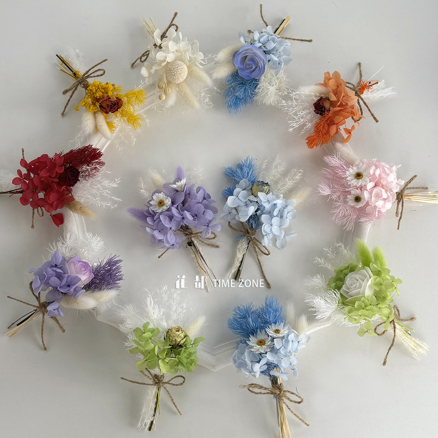 超仙MINI花束玫瑰绣球干花墙面