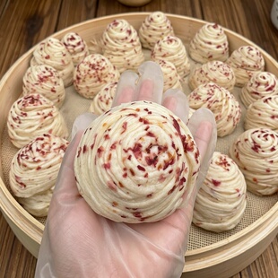川粑适手工玫瑰银丝卷阮小小同款营养早餐加热即食馒头早餐速食
