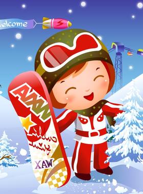 【滑雪板】服装店实体店摆设摄影直播等装饰一米二枫木可来图定制