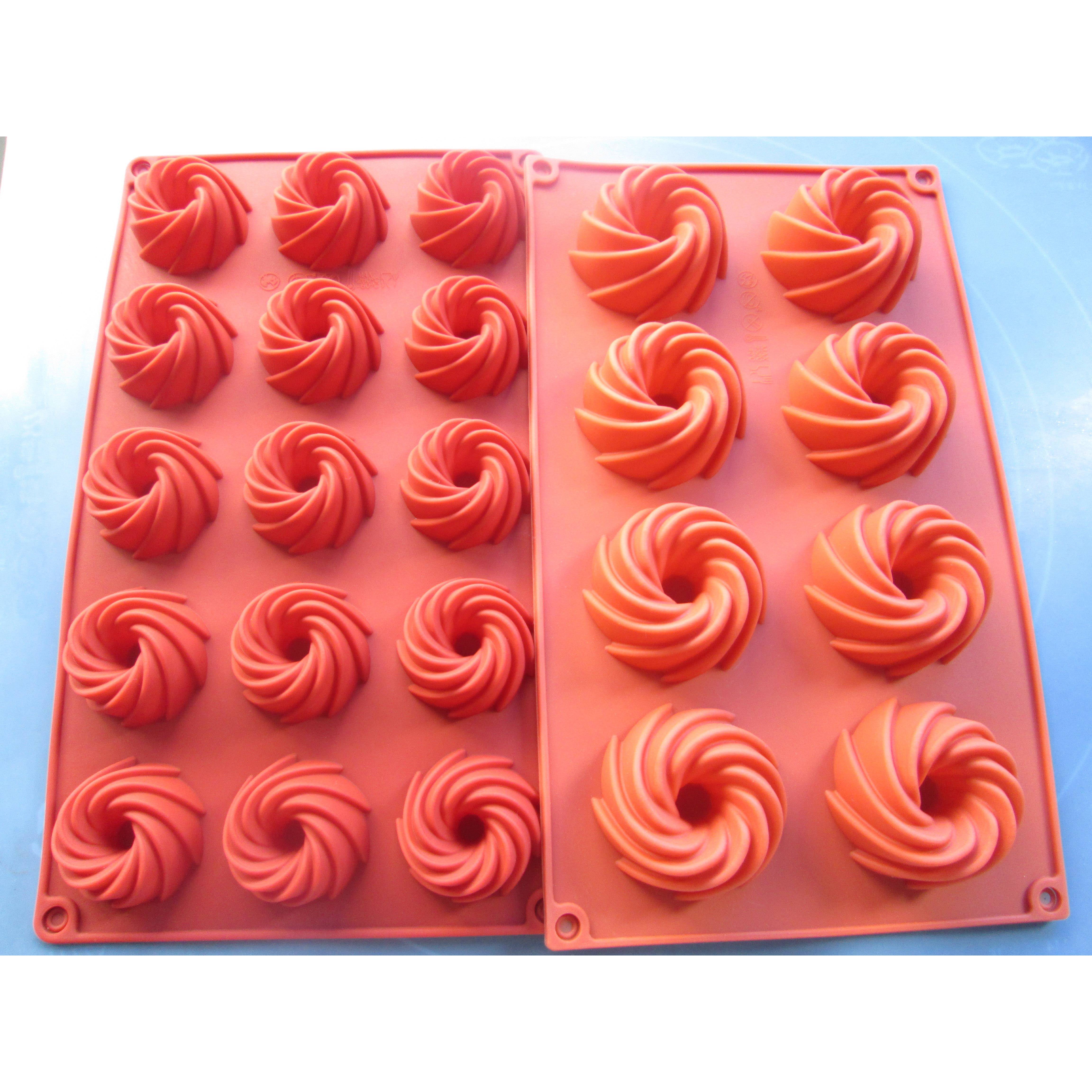 6连/8连孔 漩涡旋曲奇咕咕霍夫硅胶蛋糕模具 DIY模具 烘焙工具皂
