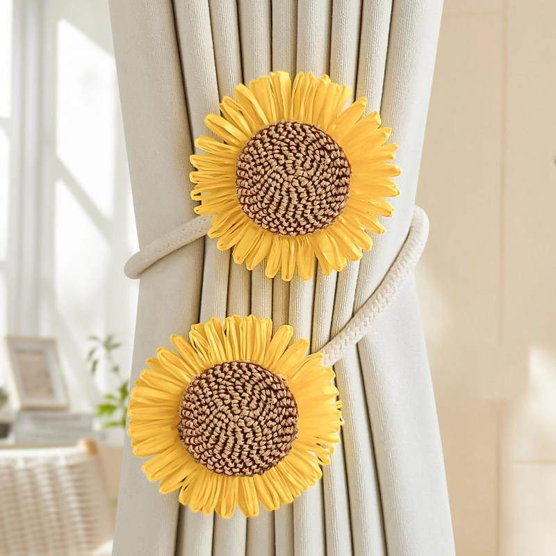 创意向日葵窗帘绑带简约家居卧室捆绑窗帘扣纱帘扎束带环扣装饰,居家布艺,窗帘绑带,淘宝优惠券,粉丝福利购,淘宝优惠卷