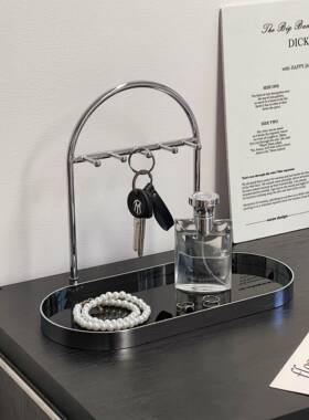 入户玄关进门口挂钥匙置物架鞋柜摆件桌面首饰戒指杂物收纳盒