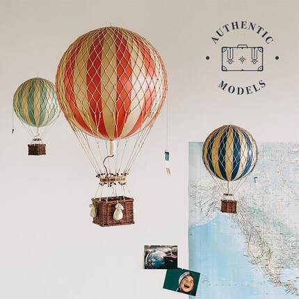 authentic models热气球吊饰儿童房装饰ins礼物挂件复古挂饰风铃