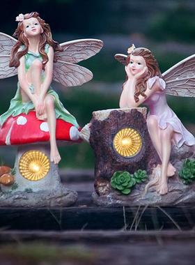 花仙摆件户外庭院太阳能灯花园装饰景观布置草坪灯室外防水小夜灯