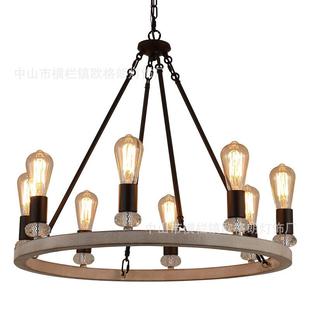 美式 农舍乡村风车轮吊灯ORB手工漆厨房岛餐厅客厅卧室办公室吊灯