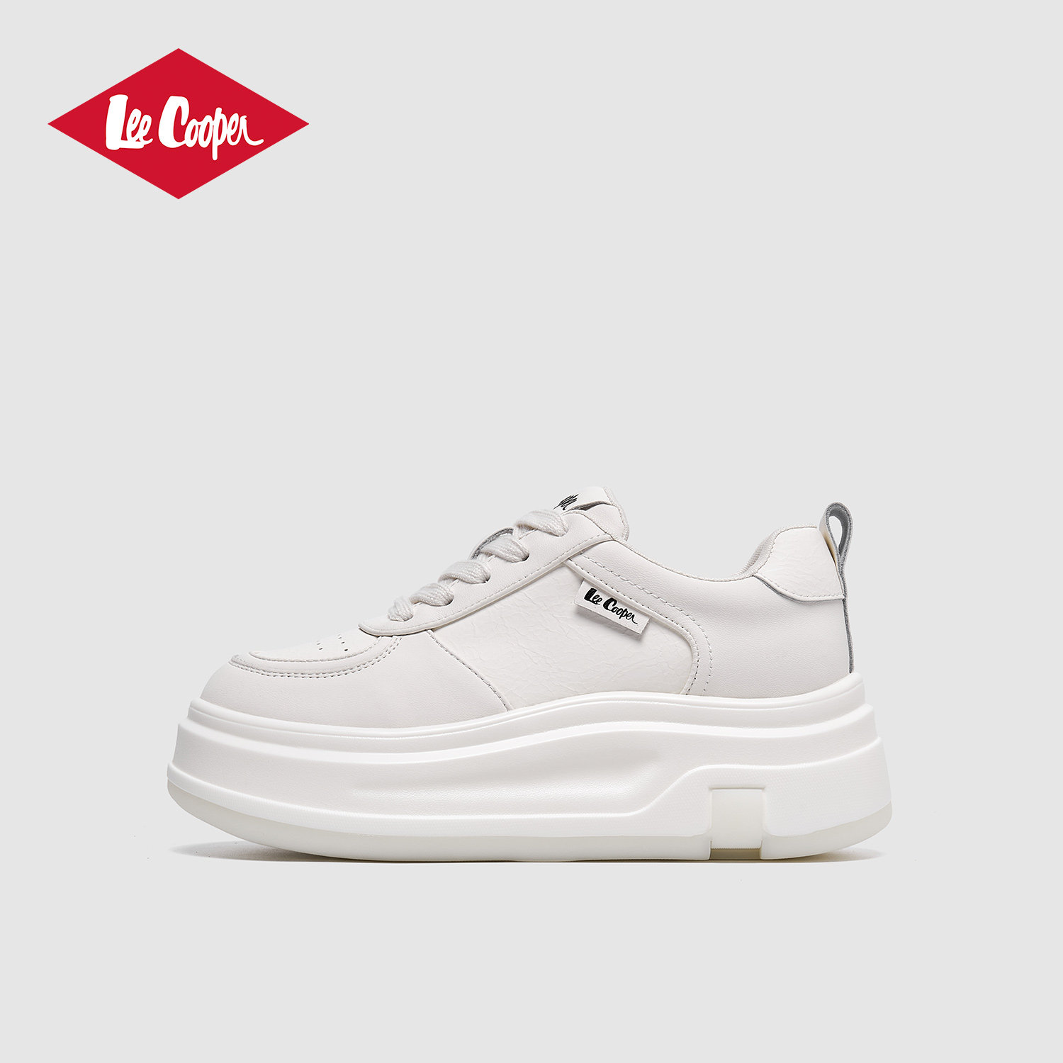 Lee Cooper厚底小白鞋女款2026新款春季松糕鞋增高板鞋