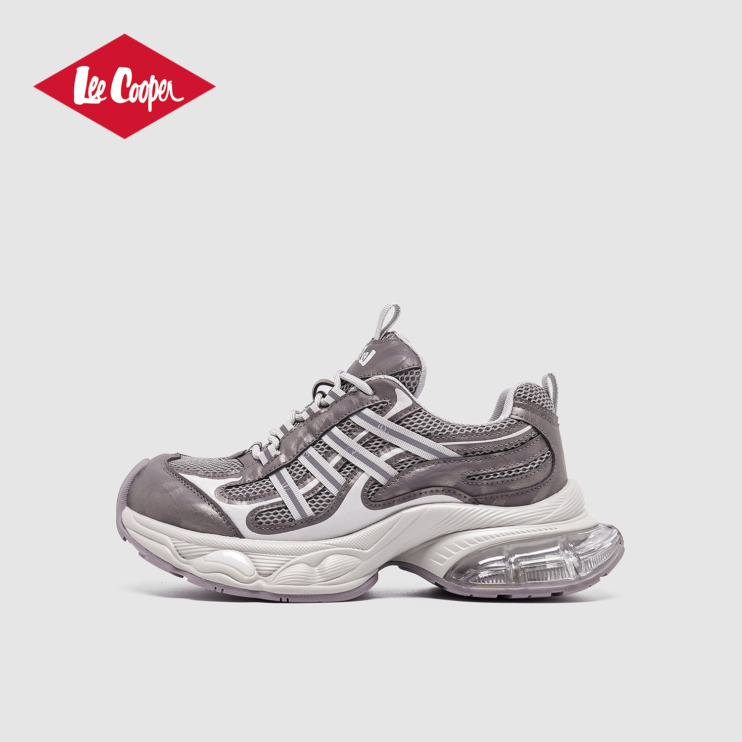 Lee Cooper网面老爹鞋女2025新款秋季厚底增高跑鞋气垫运动休闲鞋