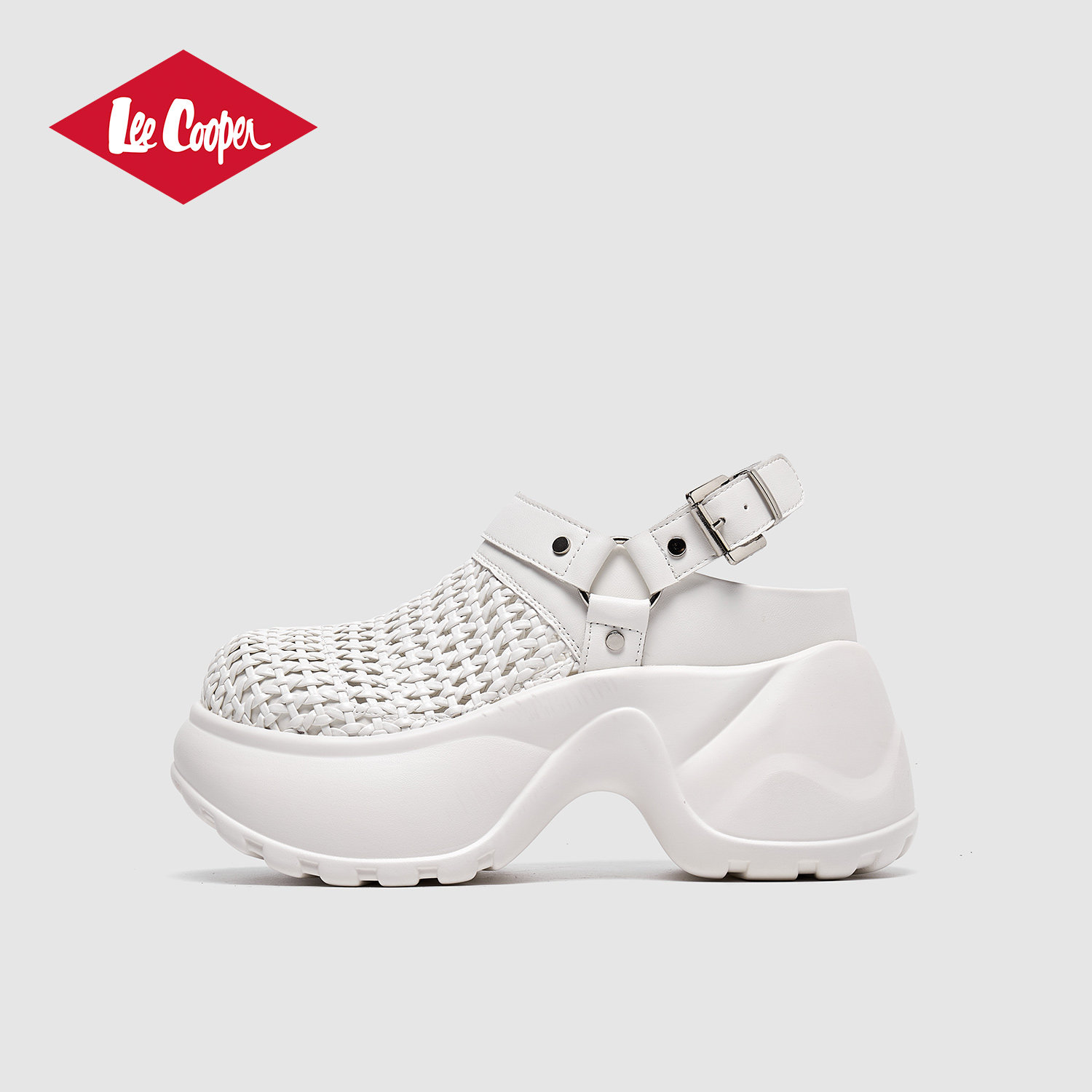 Lee Cooper厚底包头凉鞋女款2026新款春季内增高软底两