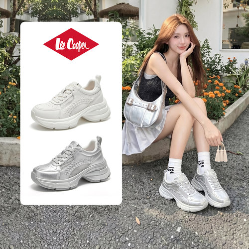 Lee Cooper厚底老爹鞋女款2026新款秋季时尚增高透气运动休闲女鞋