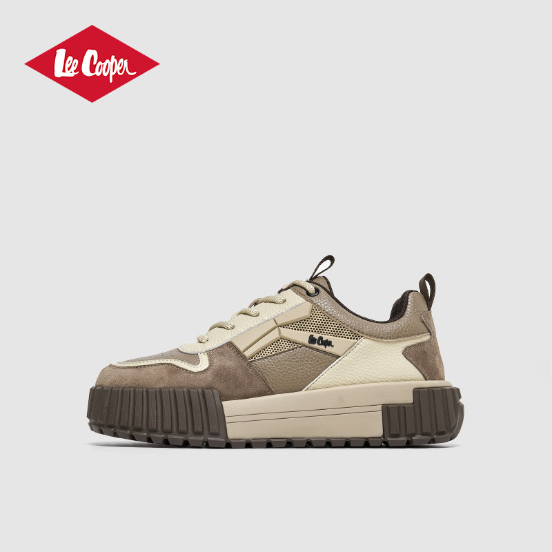Lee Cooper男士休闲鞋2026新款春季厚底增高拼色潮鞋轻