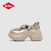 镂空沙滩女鞋 LeeCooper厚底休闲凉鞋 夏季 7cm增高时尚 女款 2025新款