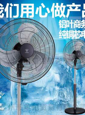 钻石牌电风扇落地扇家用18寸20寸工业机械式摇头大风力商务扇