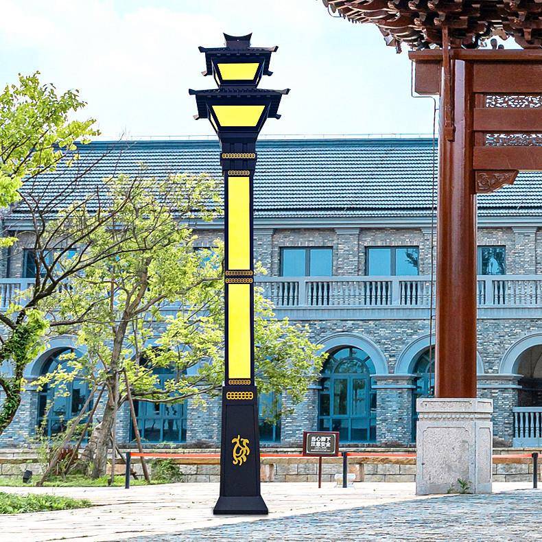 路灯新款户外大型4米钢材防水防锈LED寺庙公园庭院道路照明景观灯