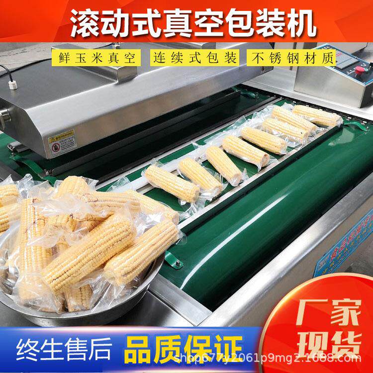 熟食滚动式真空包装机全自动豆腐干双封包装机全自动鱼类包装机