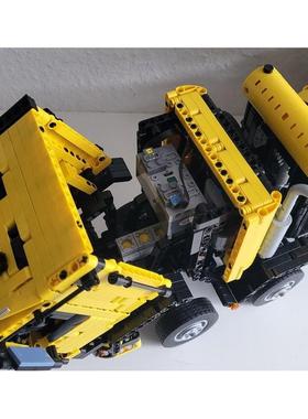 MOC-152688梅赛D斯奔C水泥罐车电子图纸拼插积木3076片