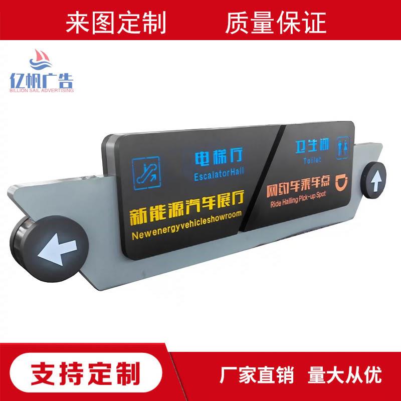 商场悬挂式吊牌灯箱地下车库地铁站出入口双面吊顶发光灯箱指引牌