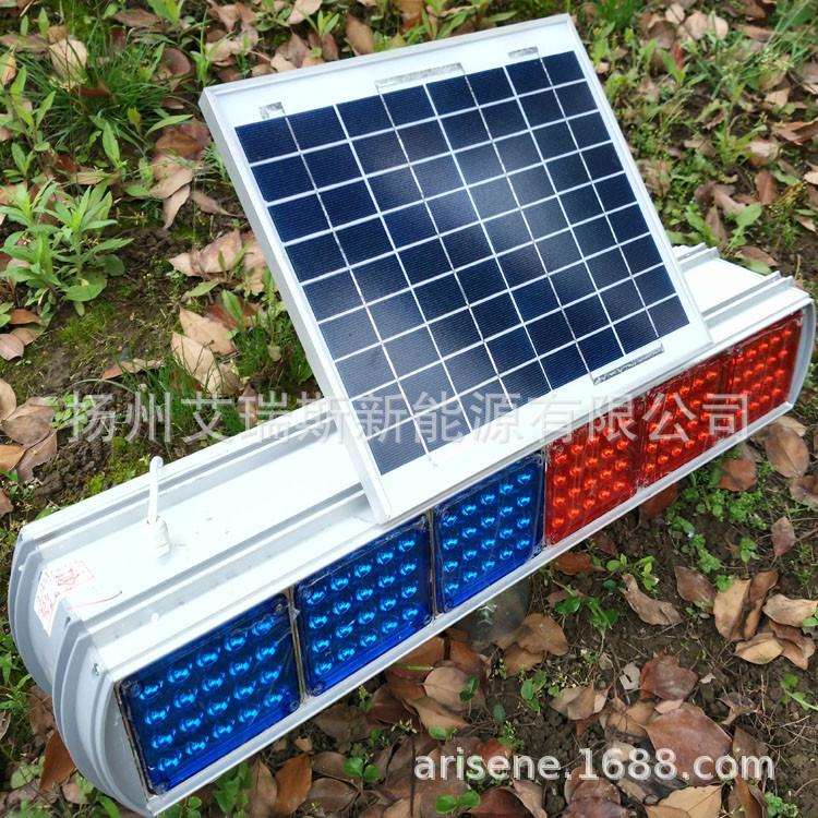 6组双面太阳能爆闪灯 LED交通安全频闪灯 路口警示灯 路障闪灯