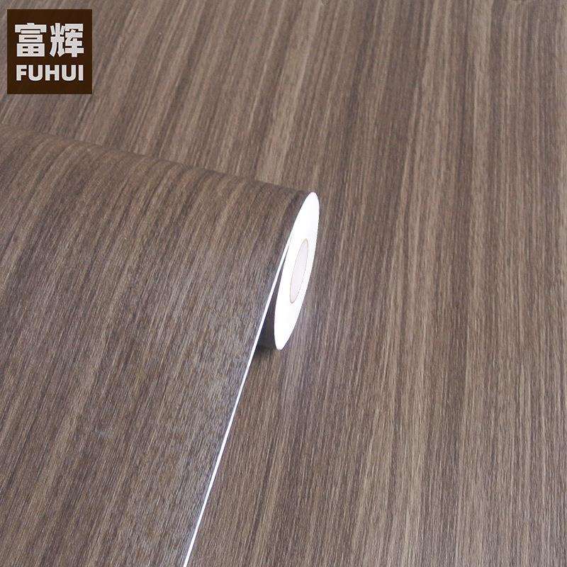 加厚木纹家具翻新贴纸酒店工程墙纸特厚韩版导气槽底纸自粘木纹纸