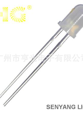 厂家直销5mm雾状黄光LED发光二管 超亮 胶体乳白发黄色led灯珠