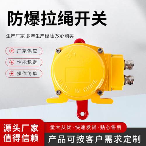 玻璃钢接线腔(后压)拉绳开关 ZGLS-FJY 防腐蚀 塑料拉绳开关