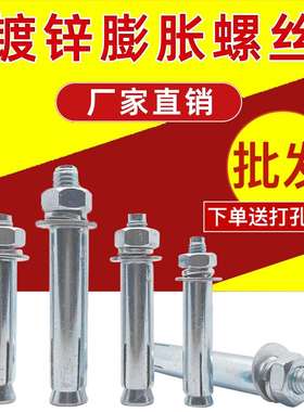 厂家直销镀锌国标膨胀螺丝整箱加长膨胀螺栓M6M8M10M12M14M16-M20