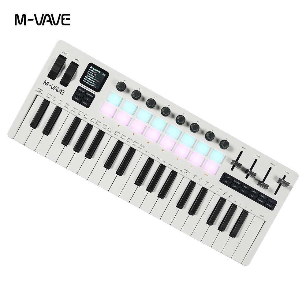 37键MIDI键盘合成器内置音源现场演奏移动便携制作电音编曲可充电