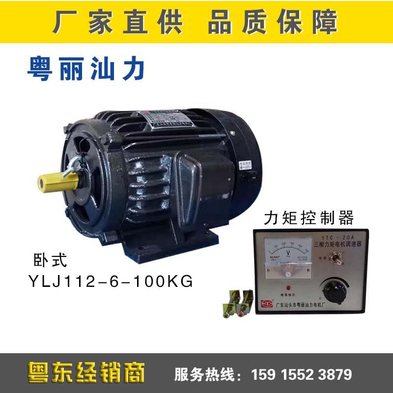 粤丽汕力牌 力矩电机三相异步力矩电动机YLJ112-6-100KG