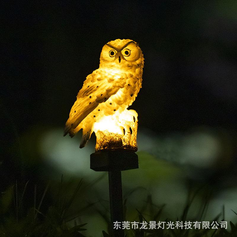 LED猫头鹰景观灯户外庭院公园景区低压萌宠景观灯草丛装饰景观灯