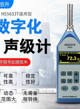 嘉兴恒升 HS5633T 精密数字声级计 工业噪声检测 噪音仪 原装现货