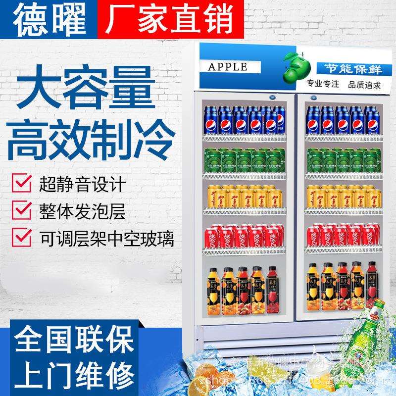 展示柜冷藏超市冰柜商用冰箱双开门立式啤酒饮料柜保鲜柜展示柜