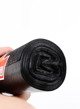 纳卫得黑色大号加厚垃圾袋平口点断式家用厨房商用30L40L50L压花