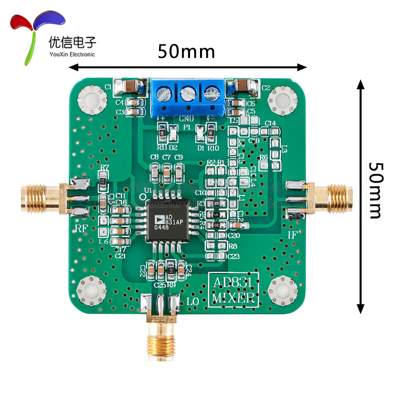 AD831高频混频器模块 s500M频宽 上下混频变频器 双重平衡混频器