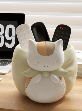 创意可爱轻奢娘口三三笔筒收纳盒桌面学生儿童Q男孩女孩大容量超