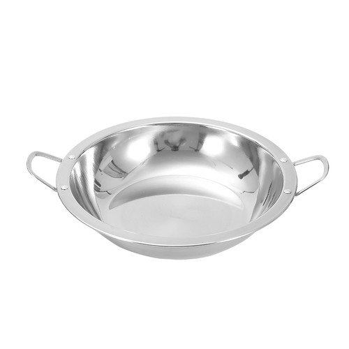 特厚宽边干锅自助浅火锅盆宽边锅双耳平底干锅干锅仔酒吧鼎浅锅