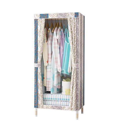 简易衣架带布罩遮尘盖布衣柜欧式卧室奢华女小型卧室用挂大衣的