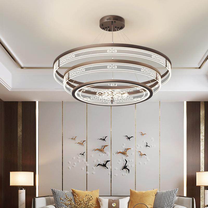 新中式吊灯长方形客厅灯中国风大气创意茶室书房灯LED圆形餐厅灯,收纳整理,烫衣板及配件,淘宝优惠券,粉丝福利购,淘宝优惠卷