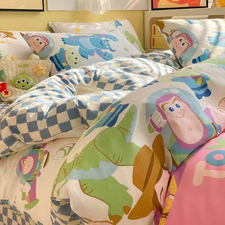 可爱纯棉床上四件套100全棉儿童卡通床品床单三件套床笠男孩被套4,特色手工艺,其他特色工艺品,淘宝优惠券,粉丝福利购,淘宝优惠卷